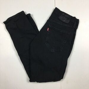 Women's Levis Classic Mid Rise Skinny Black Jeans Size 14W